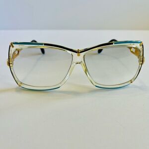 Vintage Cazal Eyeglasses Frame West Germany Gold Clear